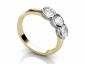 Bezel yellow and white gold trilogy rings MY55 profile view