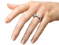 Diamond Trilogy Rings MPA59 on finger view 
