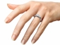 Platinum trilogy rings MP61 on finger view 