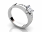Engagement ring SAW04 profile view