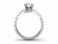 Engagement diamond ring SAW36 through finger view