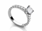 Engagement diamond ring SAW36 proflie view
