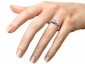 engagement ring womans trilogy SAW42 on finger 