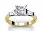 Diamond Yellow and white Gold Trilogy ring SAY49 raised View 