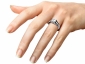 multiple diamond solitaire ring SAPA29 on finger view