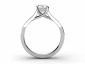Engagement ring solitaire multiple diamonds SAPA34 through finger view
