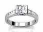 princess cut diamond solitaire ring with diamonds in band SAPA38 raised view 