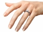 princess diamond ring 39 Solitaire with shoulder diamonds SAPA39 on finger  
