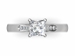 princess diamond ring 39 Solitaire with shoulder diamonds SAPA39 top 