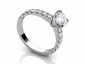 Diamond Engagement ring SAP22 profile view