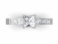 Engagement ring 34 Platinum solitaire diamonds in band SAP34 top view 