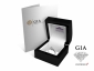 Platinum ring SAP38 in box and GIA image