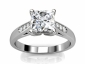 Diamond Ring Platinum four claw SAP39 raised image 