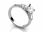 diamond engagement ring SAP49 profile view 