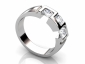 White gold diamond rings MW54 profile view