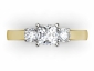 Yellow and White gold trilogy rings MY53 birds eye view