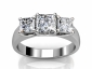 princess cut diamond trilogy rings MP62 raised view 