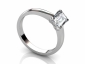 white gold emerald cut diamond rings SWF07 profile view