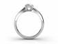 white gold emerald cut diamond rings SWF07 through finger view