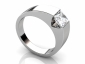 wide band solitaire rings SWP50 Profile view