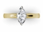 Gold marquise Diamond solitaire rings SYF05 birds eye view 