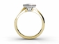 yellow and white gold rings SYP41 through finger view 