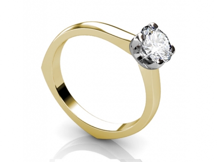 gold stirrup band ring SYR23 profile view