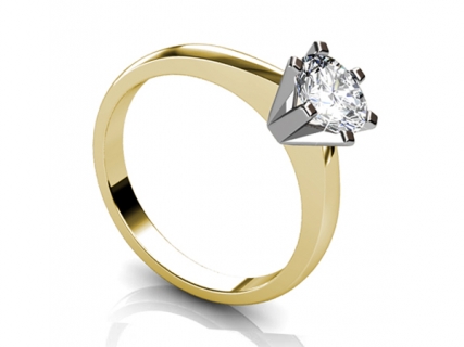 solitaire rings SYR30 gold profile view