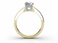 4 claw diamond rings SYR64 through finger view 