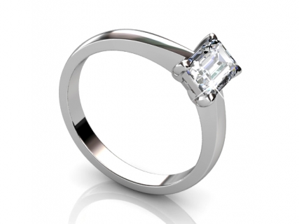 Emerald engagement rings SPAF07 profile view