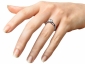 Diamond ring SPAR14 on finger view 