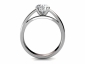 Split shank solitaire ring SPAR15 through finger view