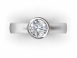 Rub-over setting Diamond ring SPAR16 birds eye view 