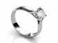 Solitaire ring SPAR28 profile view