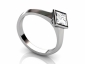 princess cut engagement ring SPP41 profile view 