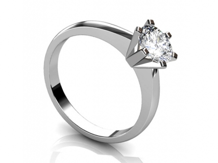 engagement 6 claw ring profile view SPR30 