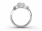 engagement ring womans trilogy SAW42 through finger 