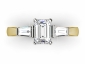 Emeraled diamond trilogy ring SAY09 yellow gold birds eye view 