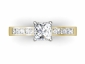 Diamond Ring 34 Yellow Gold birds eye view SAY34 