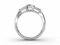 Trilogy ring 09 platinum SAP09 throght finger view 