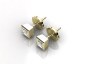 Yellow Gold 1.00ct EPBY06 earrings top view