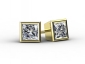 Gold 1.50ct EPBY07 earrings front view 