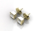 Gold 1.50ct EPBY07 earrings top view