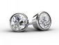 ERBP08 round diamond earrings front view 