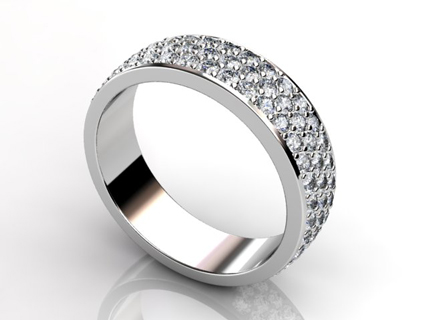 pave set dimaond wedding rings WLDW08